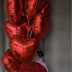 Rose 🥀 and heart 🎈